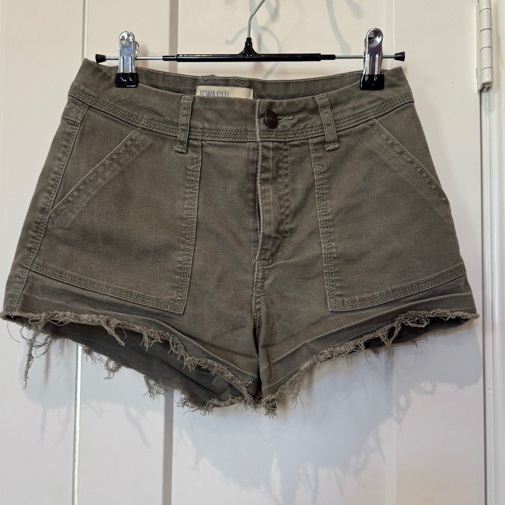 Rewash Junior's Girl's Faded Army Green Shorts Sz 3